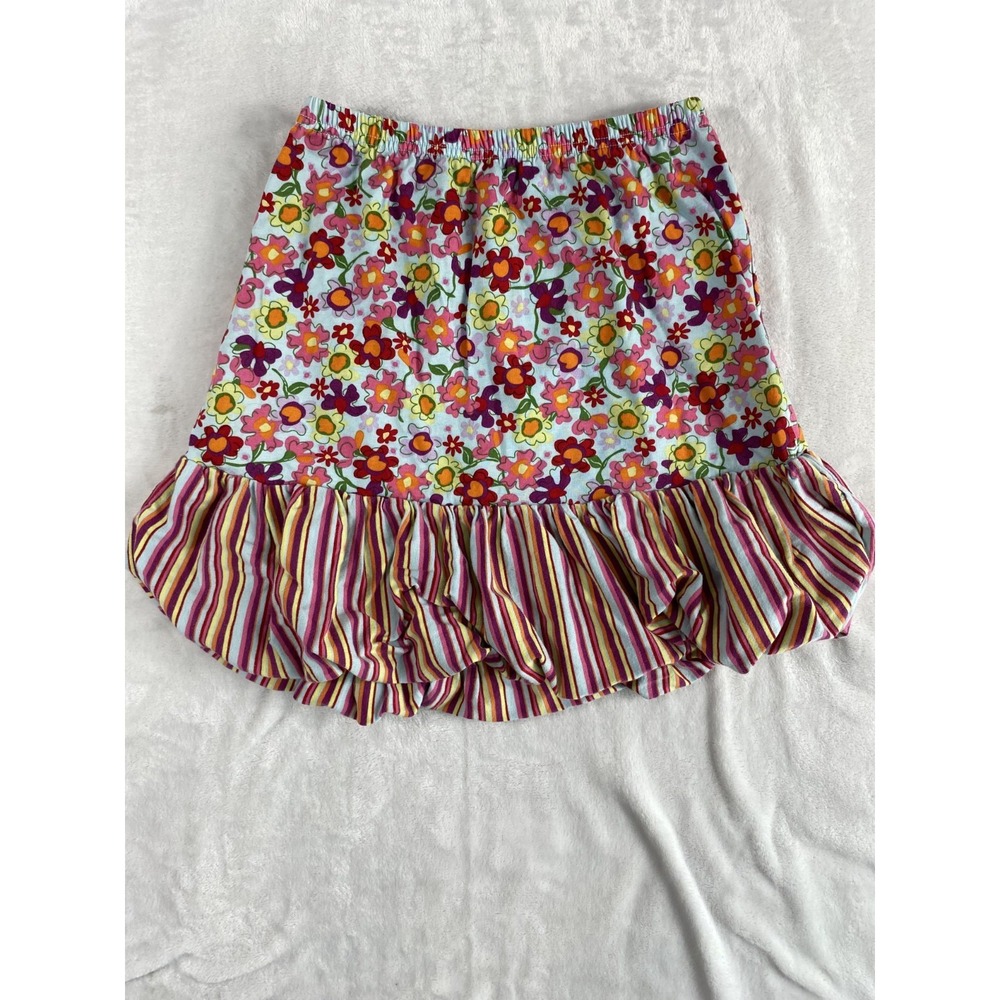 Hanna Andersson Mini Skirt Girl Sz 12 (150cm) Bubble Hem 100% Cotton